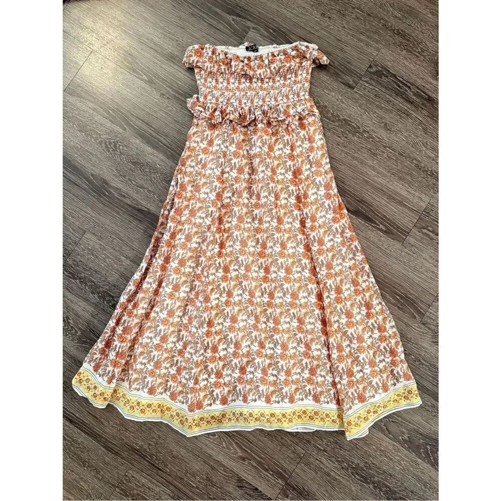J. Crew Ravenna Dress in Sunset Rose Block-Print Ramie New